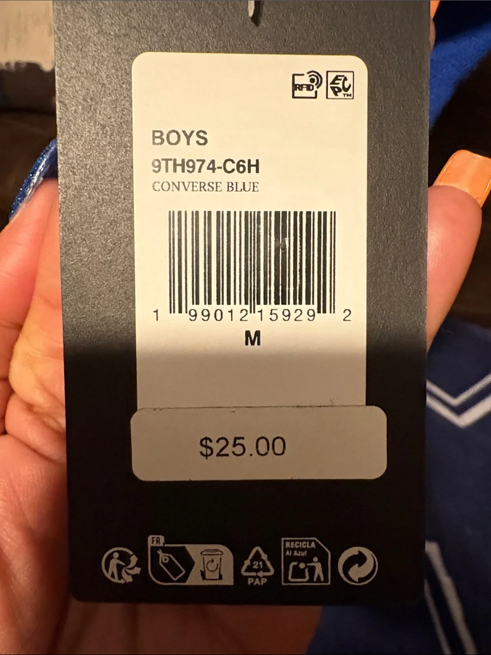 Converse kids Navy Crewneck Hoodie with All-Star Logo